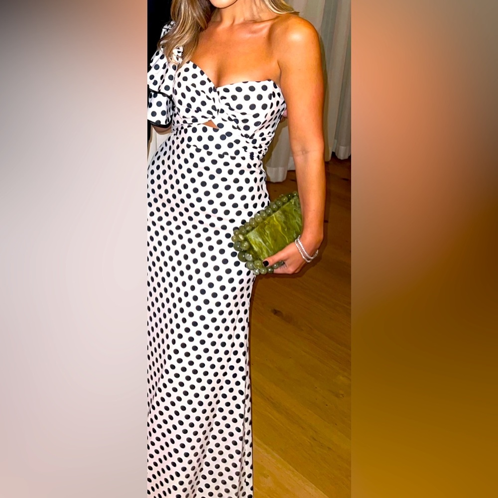 One Shoulder Ruffle Gown
